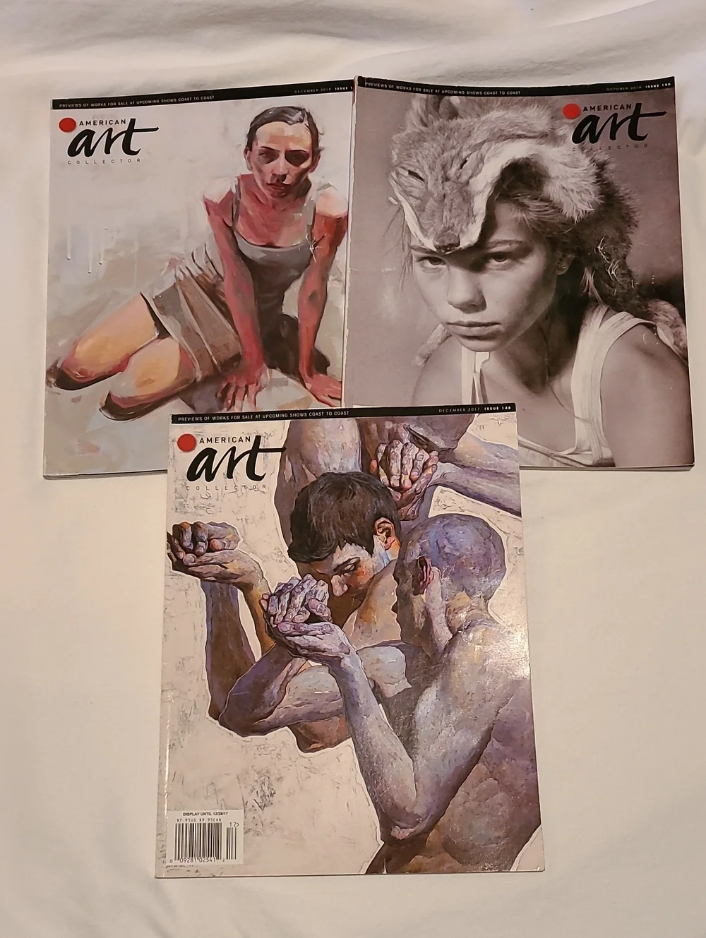 American Art Collector Magazine 3 Issues, Decoration Dec 2017 Oct Dec 2018